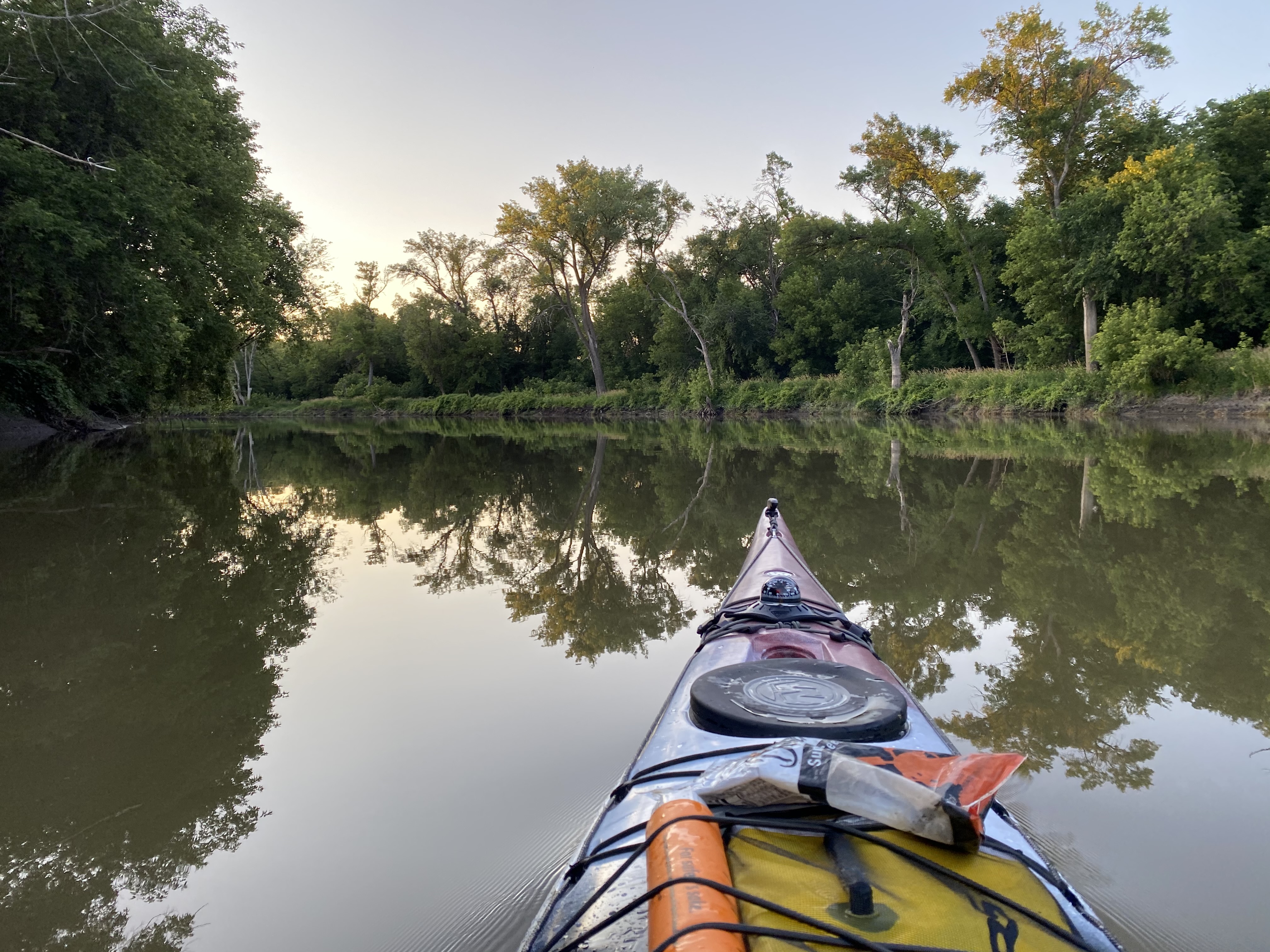 Kayaking on the Red River of the North